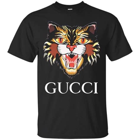 gucci cat shirt fake|gucci mules angry cat.